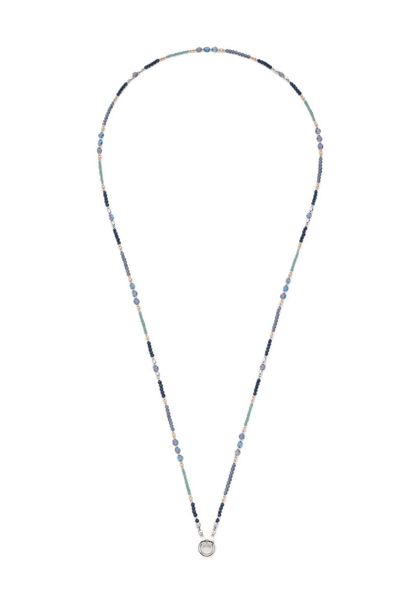 Perlenketten-Halskette mit Anhänger Silber