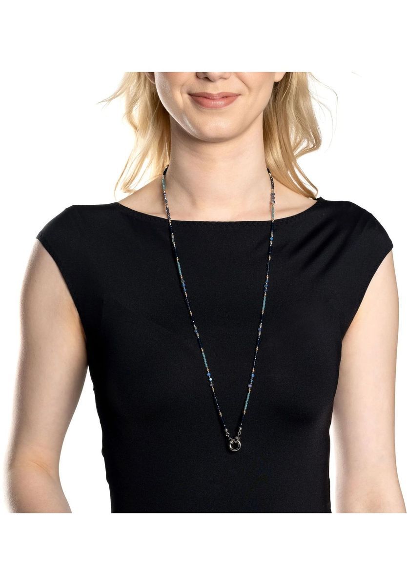 Perlenketten-Halskette mit Anhänger Silber