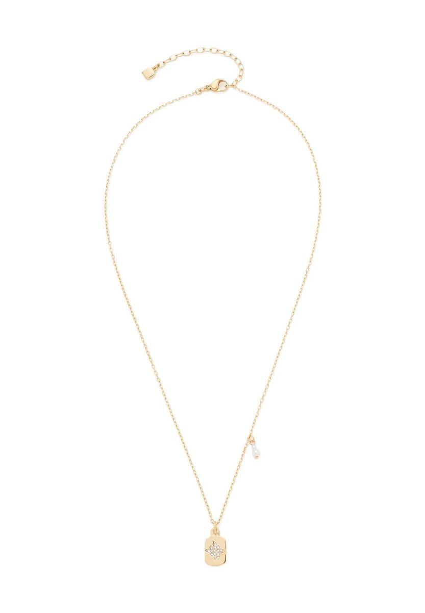 Quadratische Halskette mit Kristallstern-Anhänger