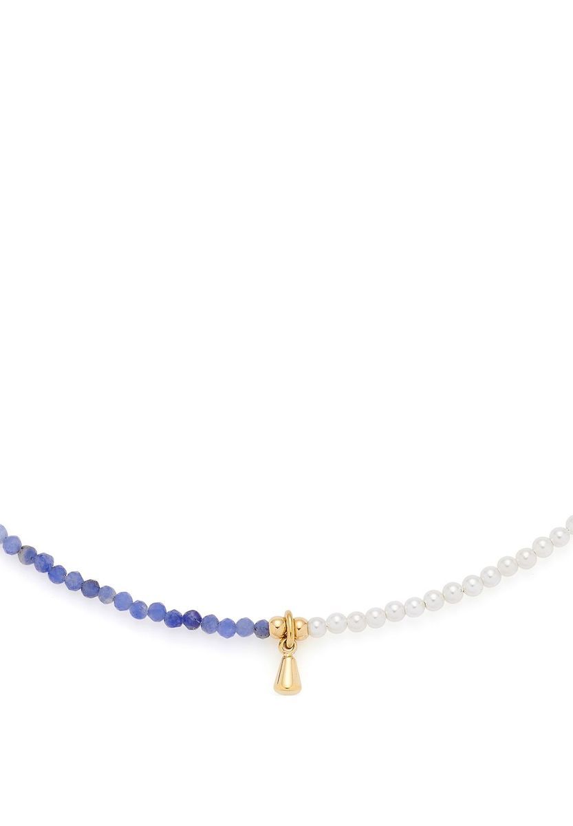 Multicolor Perlen Zarte Edelstahl Halskette