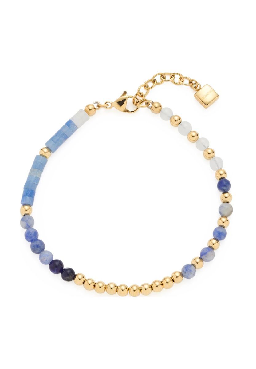 Zartes Perlenarmband mit goldenen Akzenten