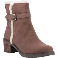 TOMS Hailey Schnallenleder Damen Stiefel in Eichenbraun mit Absatz