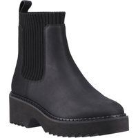 TOMS Millie Leder Damen Schwarze Absatzstiefeletten