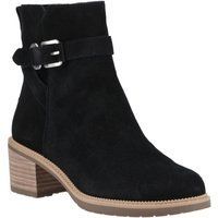 TOMS Hailey Schnallen-Leder Damen Schwarze Absatz-Stiefeletten