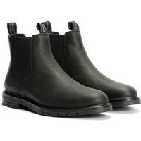 Tower London Harbour Leder Herren Schwarze Stiefel