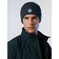 Rippstrickmütze mit Logo-Patch