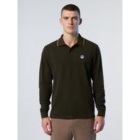 Langärmliges Piqué-Poloshirt