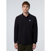 Langärmliges Piqué-Poloshirt