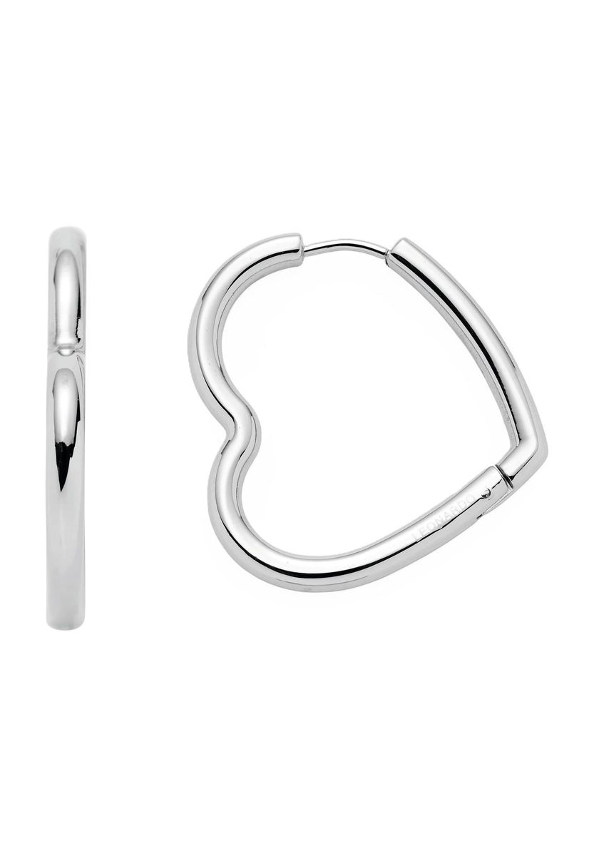 Herzförmige Edelstahl-Creolen