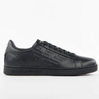 Schwarzer lässiger Low-Top-Sneaker aus Leder