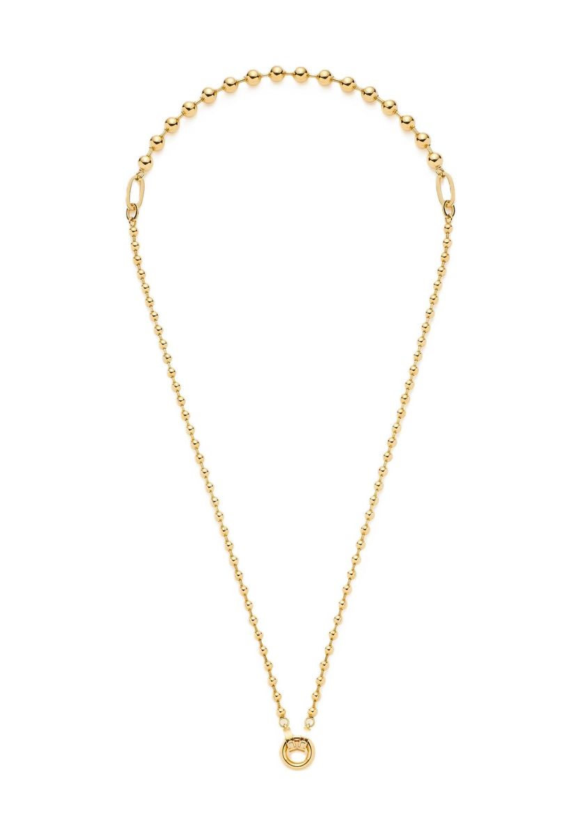 Minimalistische goldfarbene Kugelkette