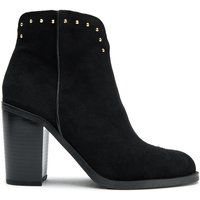 Braune Stiefeletten mit Blockabsatz