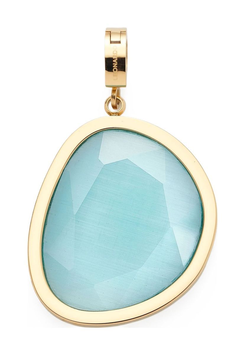 Goldfarbener Edelstahl Türkis Anhänger