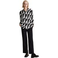 Bluse mit abstraktem Druck und langen Ärmeln