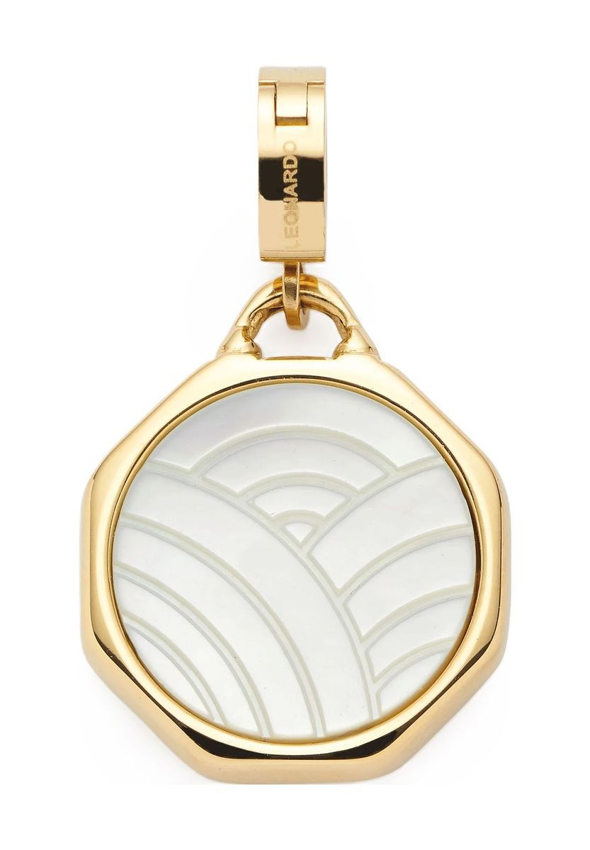 Eleganter goldfarbener achteckiger Anhänger-Charm