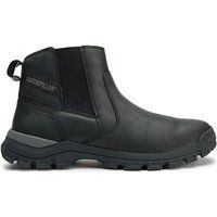 Schwarzer Chelsea Arbeitsstiefel aus Leder