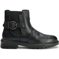 Schwarze Chelsea Boots aus Leder mit Schnalle