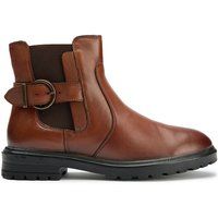 Schwarze Chelsea Boots aus Leder mit Schnalle