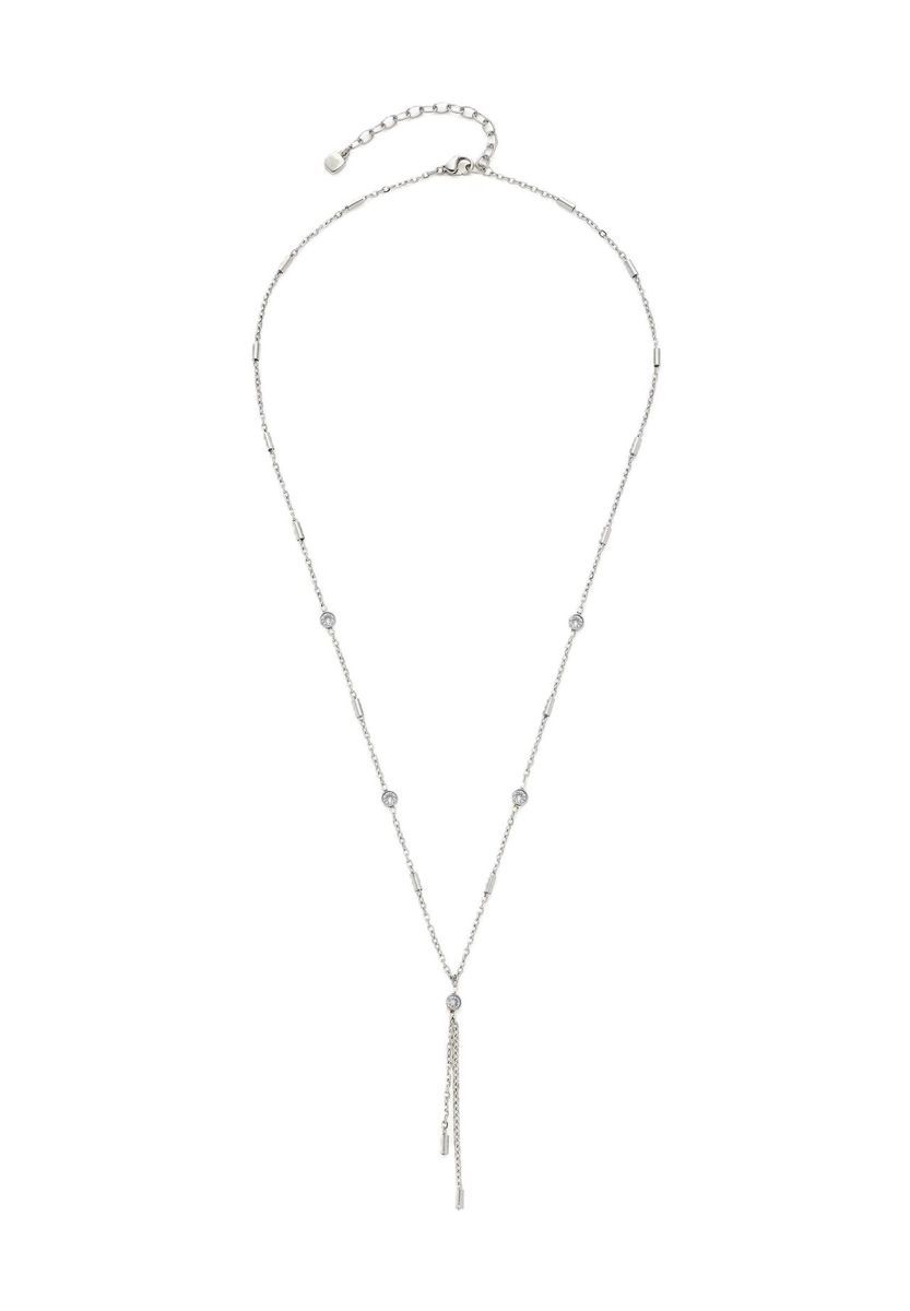 Zarte Y-Halskette mit Kristallen