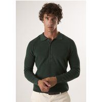 Klassisches Strick-Poloshirt mit Knöpfen