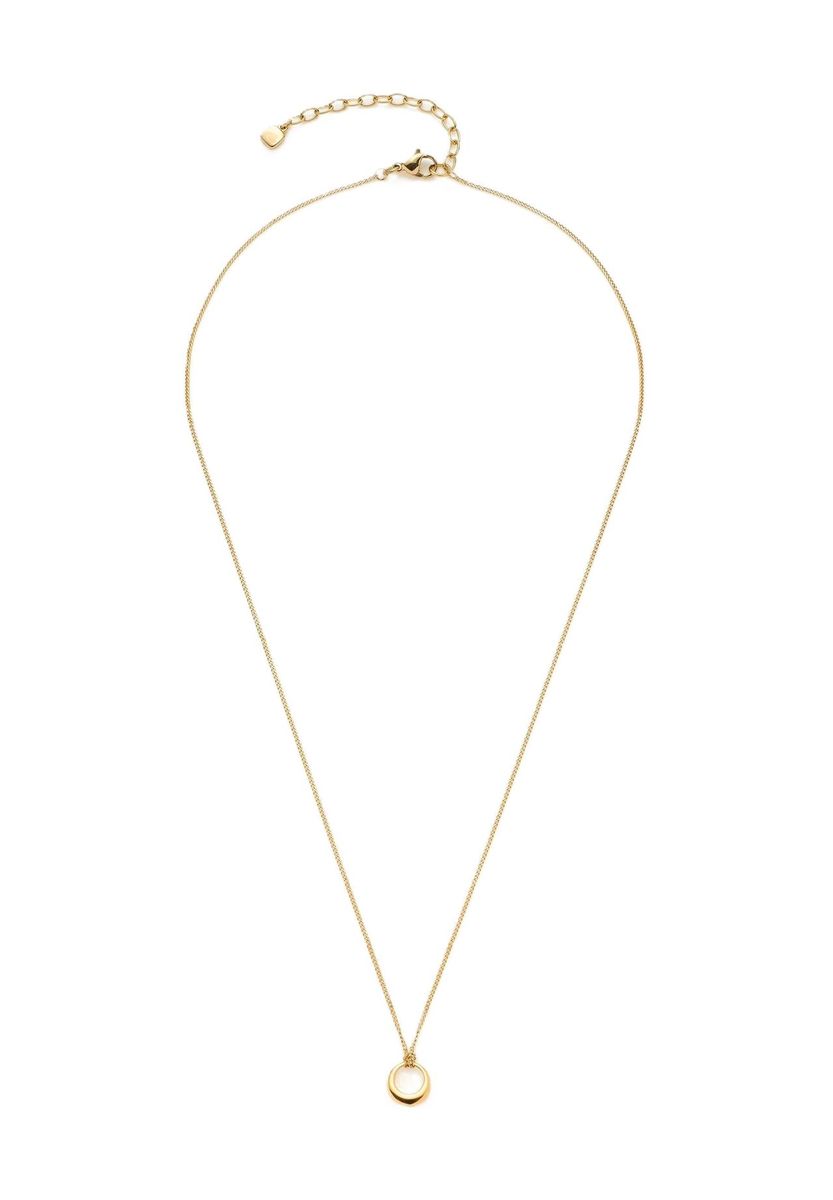 Minimalistische Halskette mit goldenem Ringanhänger