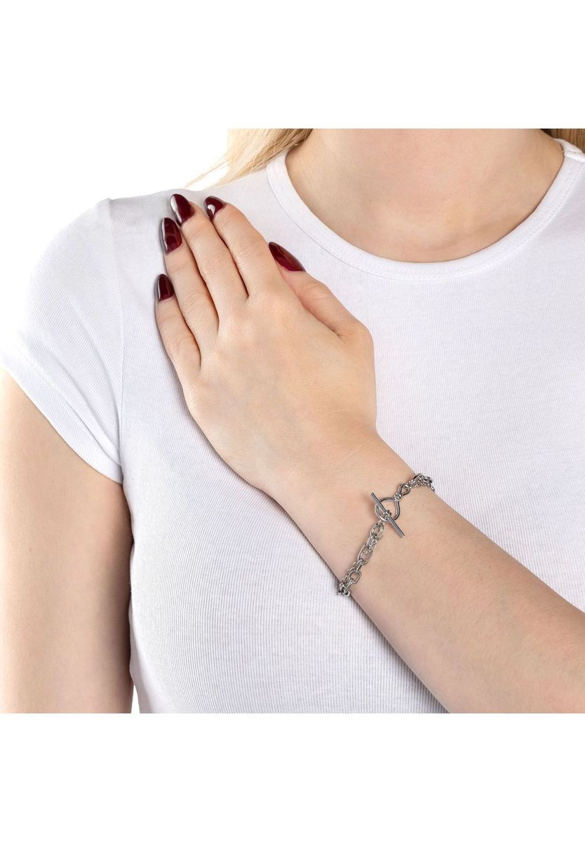 Doppelreihiges Armband mit Knebelverschluss