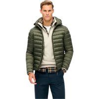 Herrenwattierte, leichte Jacke mit Kapuze