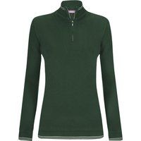 Damen Strickpullover mit halbem Reißverschluss