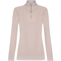 Damen Strickpullover mit halbem Reißverschluss