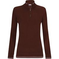 Damen Strickpullover mit halbem Reißverschluss