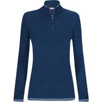 Damen Strickpullover mit halbem Reißverschluss