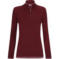 Damen Strickpullover mit halbem Reißverschluss
