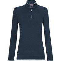Damen Strickpullover mit halbem Reißverschluss