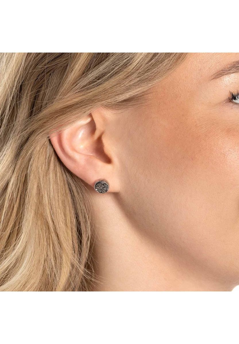 Runde Druzy Achat Ohrstecker