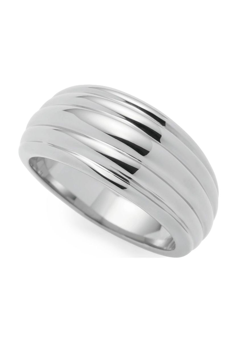 Breiter silberner Edelstahlring