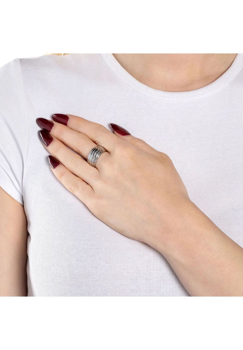 Breiter silberner Edelstahlring