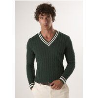 Cable-Knit Baumwoll Cricket Pullover
