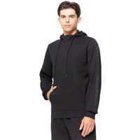 Herren-Kapuzenpullover aus schwarzem Baumwollfleece