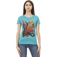 Abstraktes Grafikdruck Baumwoll-T-Shirt