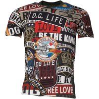 Patchwork Grafik T-Shirt