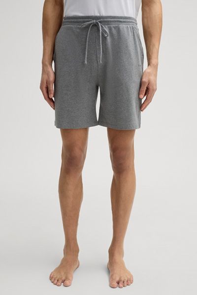 JOOP! Graue Melange Jersey Lounge Shorts Baumwollmischung Kordelzug