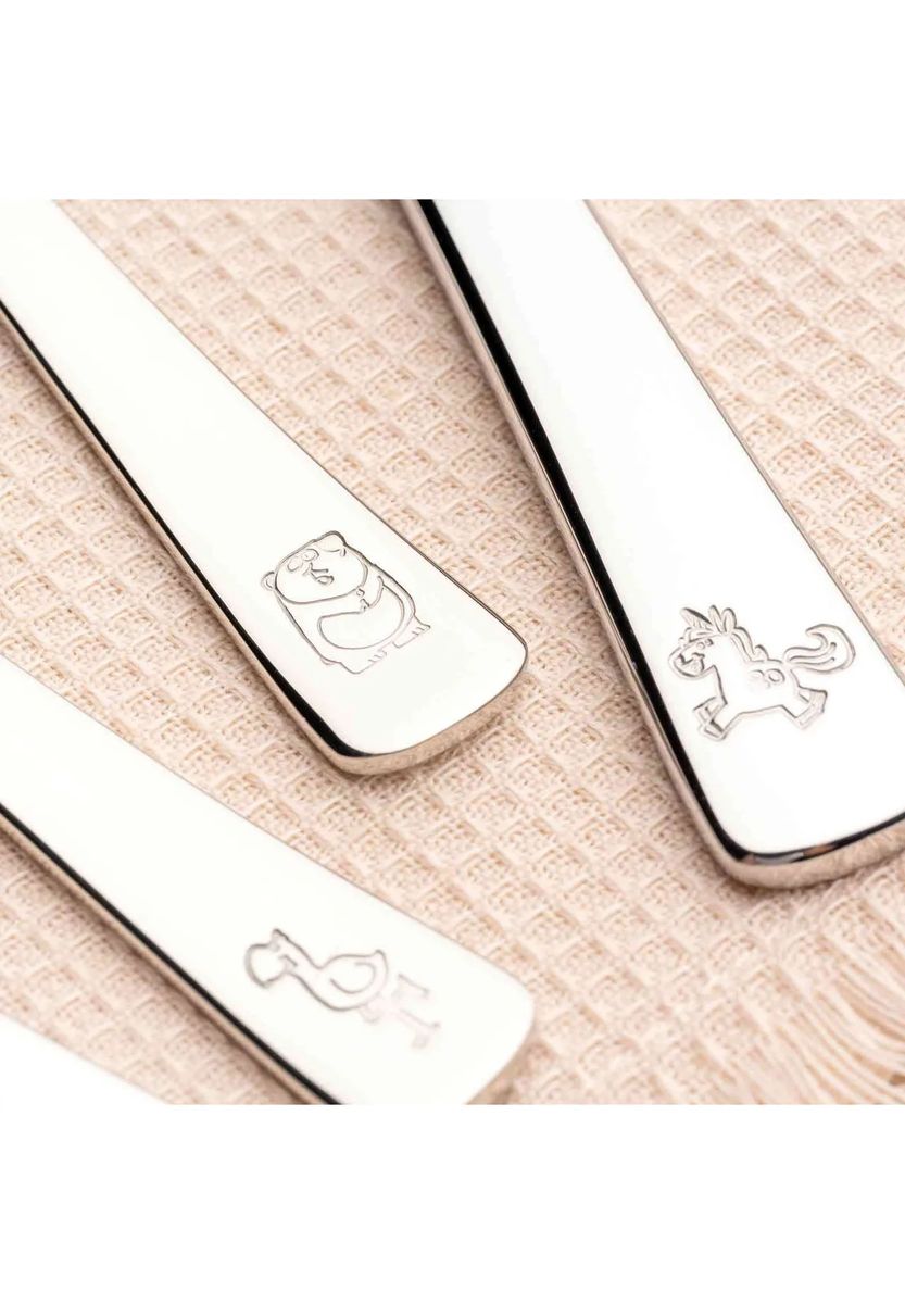 LEONARDO Kinderbesteck-Set, 4-teilig, silber
