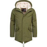 Herren Winterparka mit Kapuze und Teddyfell