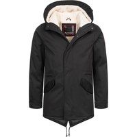 Herren Winterparka mit Kapuze und Teddyfell