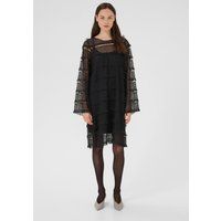 Mehrlagiges Mesh-Kleid mit Fransen