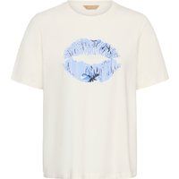 T-Shirt mit Grafik-Lippenprint und lockerer Passform