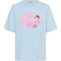 T-Shirt mit Grafik-Lippenprint und lockerer Passform