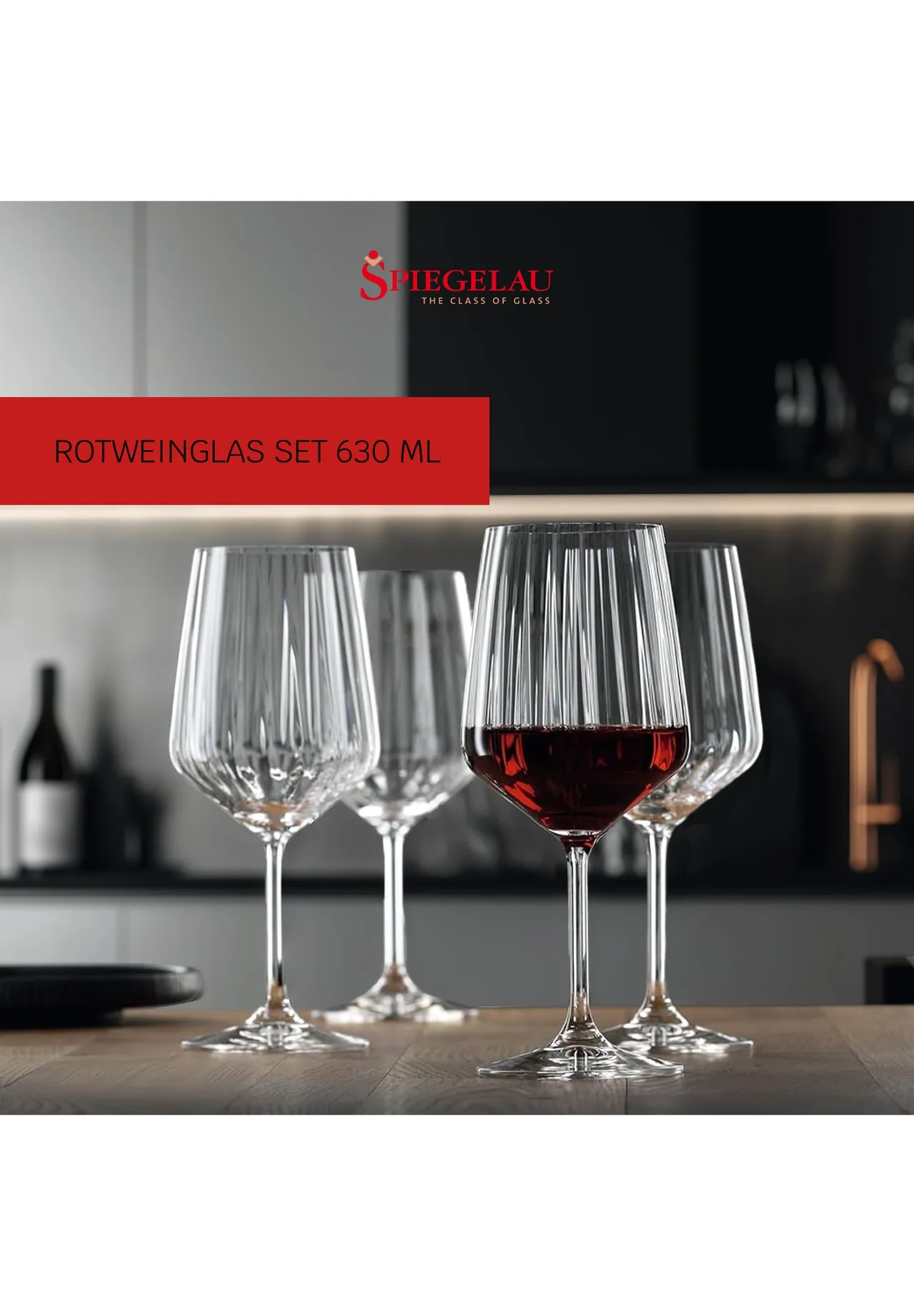 SPIEGELAU Rotweinglas "LifeStyle", transparent, Kristallglas, 4er-Set, transparent
