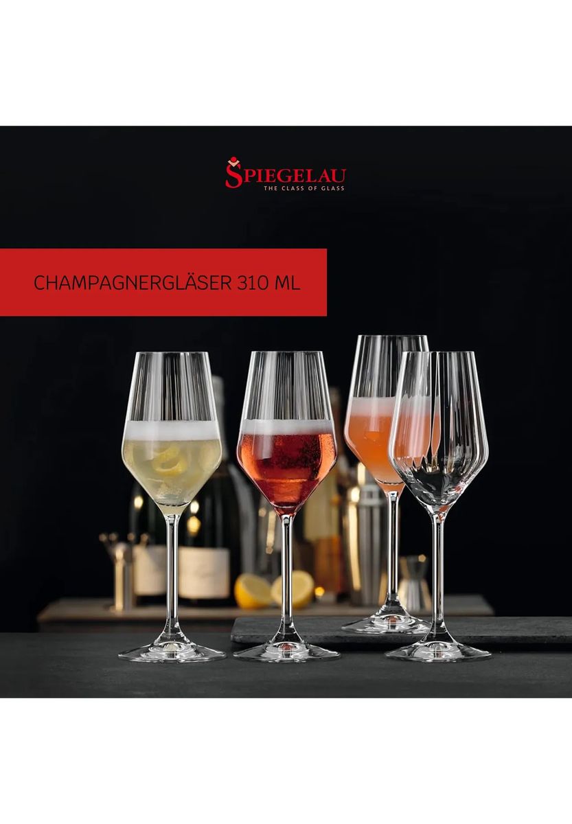 SPIEGELAU Champagnerglas-Set, 4-teilig, transparent