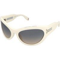 Sportliche ovale Sonnenbrille mit Logo-Detail